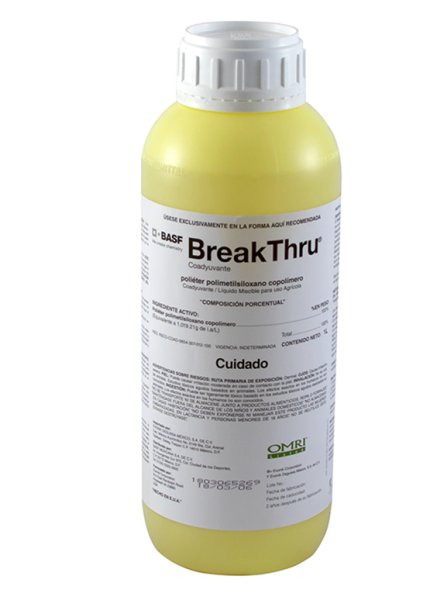 Break Thru, coadyuvante para optimizar el desempeño de agroquímicos. 1L ...