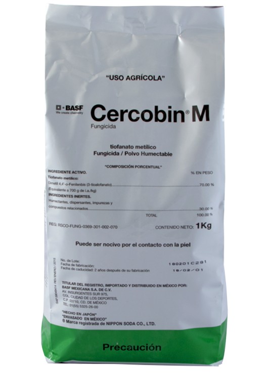 Cercobin M, fungicida para vegetales. 200g